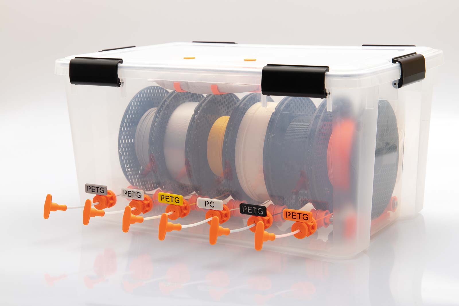 DIY dry box caseiro com múltiplos filamentos e sistema de dessecação