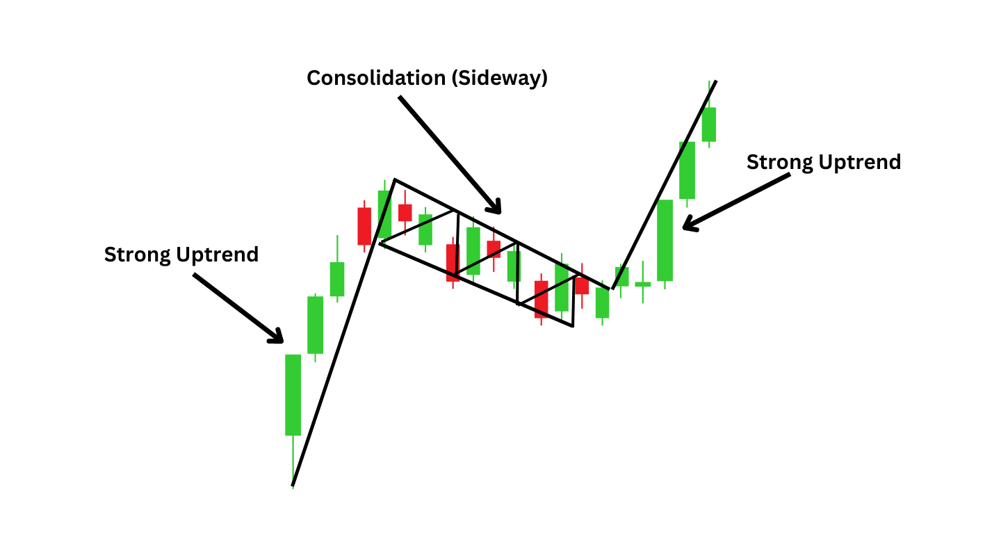 Bull Flag Pattern Consolidation Example