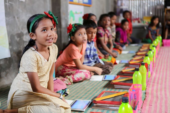 BRAC School Girls in Classroom