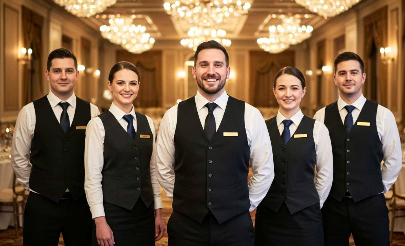 Professional hospitality team