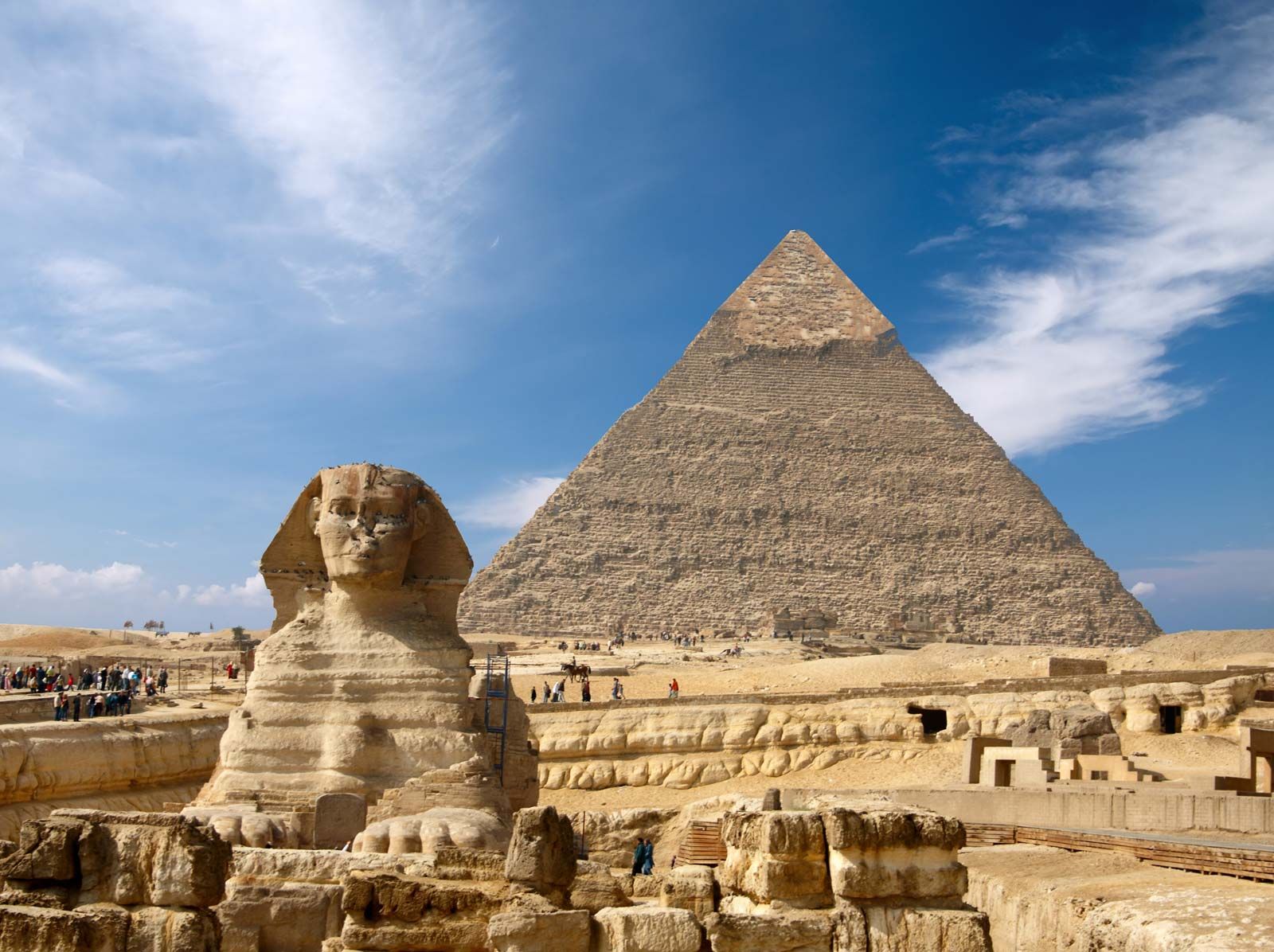 Egypt tour packages with flights include visits to the Great Sphinx and Giza Pyramids
