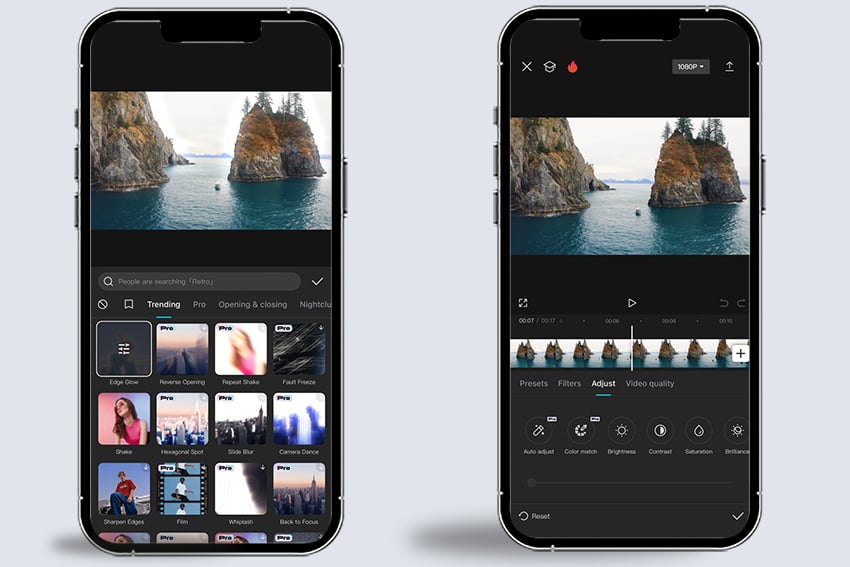 CapCut Pro editing workspace
