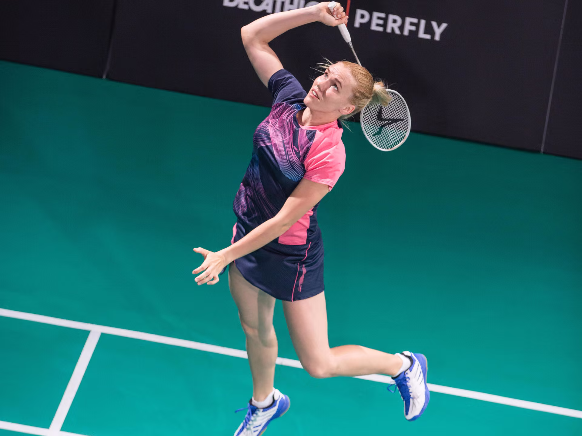 Player executing a smash