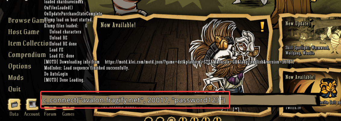 Finding and connecting to your Don't Starve Together server | Fragnet Wiki