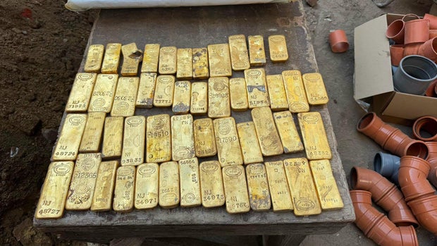 49 solid gold bars discovered by Belgian construction workers