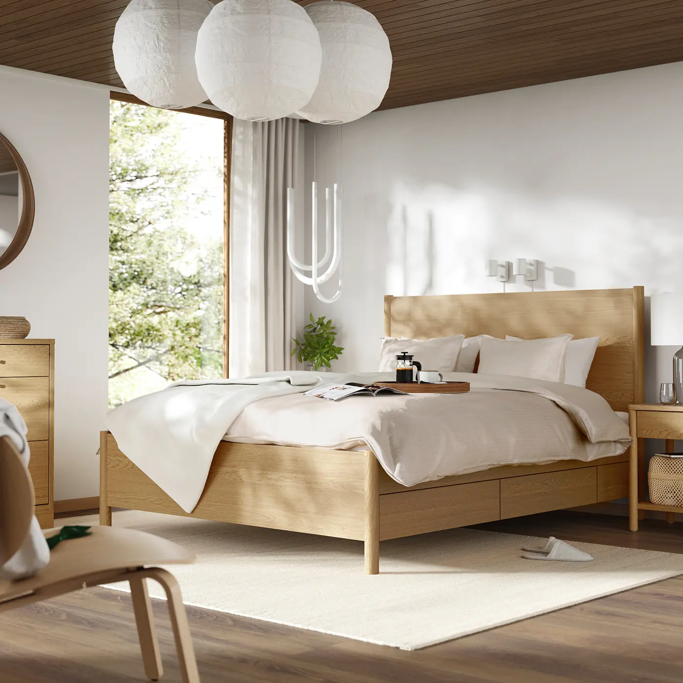 Wooden beds