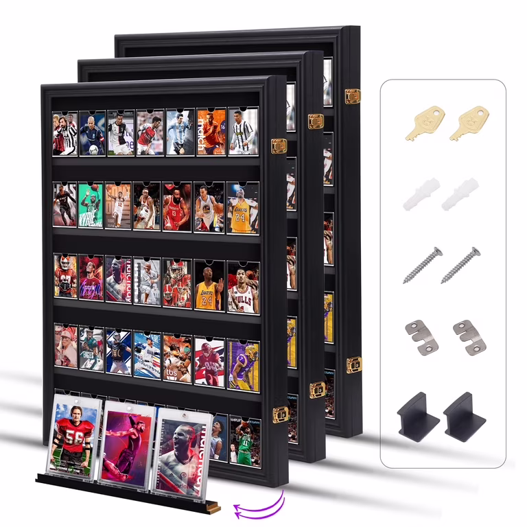 Card Display Case, Graded Sports Card Display for Basketball Football  Hockey Trading Cards with UV Protection Acrylic - Walmart.com