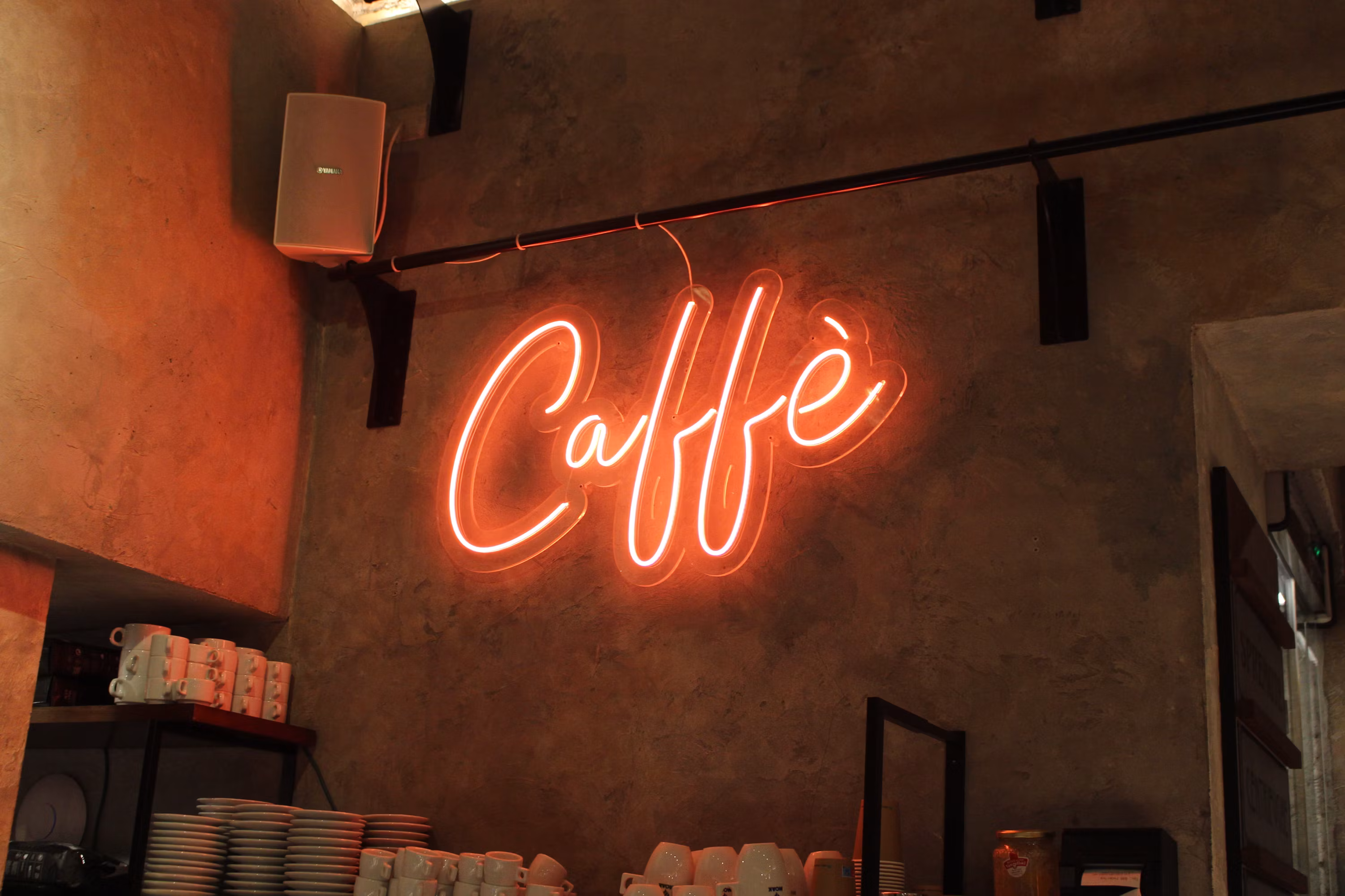 Cartel neón para cafetería - Decoración pared