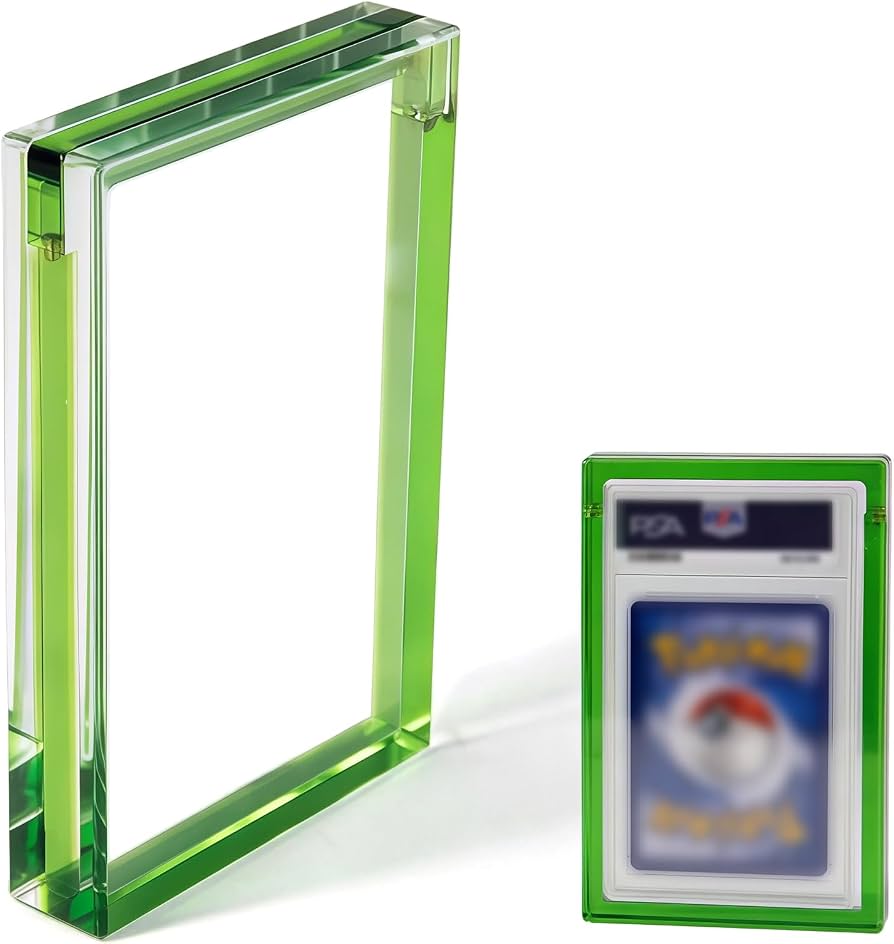 PSA Graded Card Display Frame with Strong Magnetic, 8+8+8mm Ultra Thick  Clear Acrylic Case Slab Protector for Standard PSA CGC Cards, UV Protection  Graded Card Display Case, Sports Slab Case (Green) :