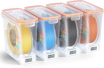 Caixas herméticas para armazenamento de filamento 3D com monitor de umidade