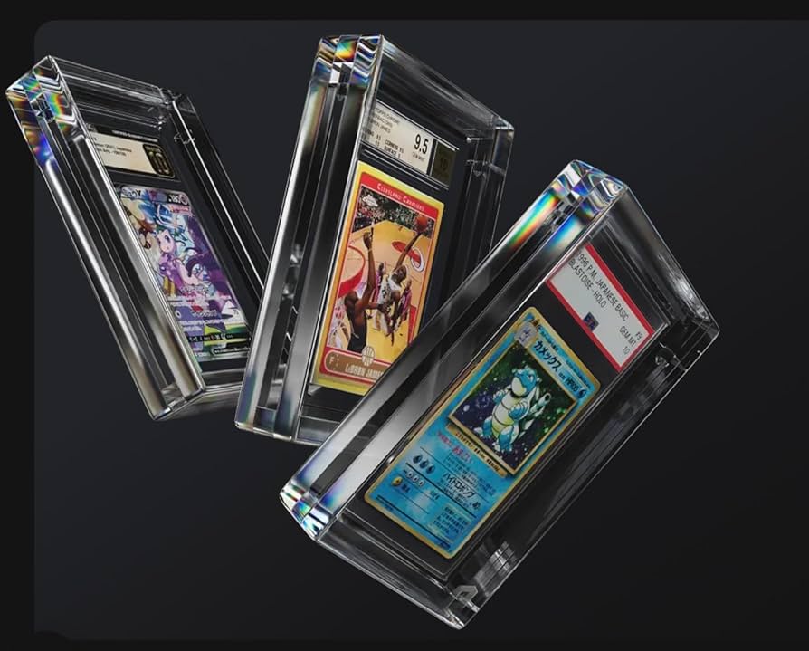 TCGHalo Acrylic PSA Case (5 Pack) Magnetic UV Protective Case | 1 inch Acrylic  PSA Display