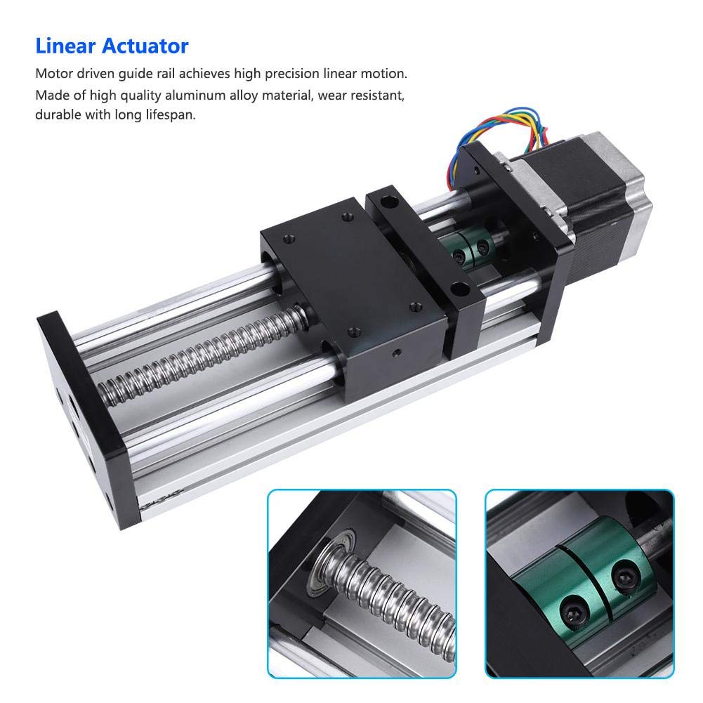Motorized Linear Actuator, Stroke Linear Guide Rail Slide Table with Nema17  42 Stepper Motor for Automation Industries (500mm)(1204-1204) : Amazon.in:  Industrial & Scientific