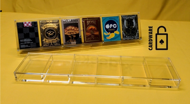 Cardware UV Resistant Acrylic Poker Playing Card Display Case (6 Decks) |  X-Decks Playing Cards