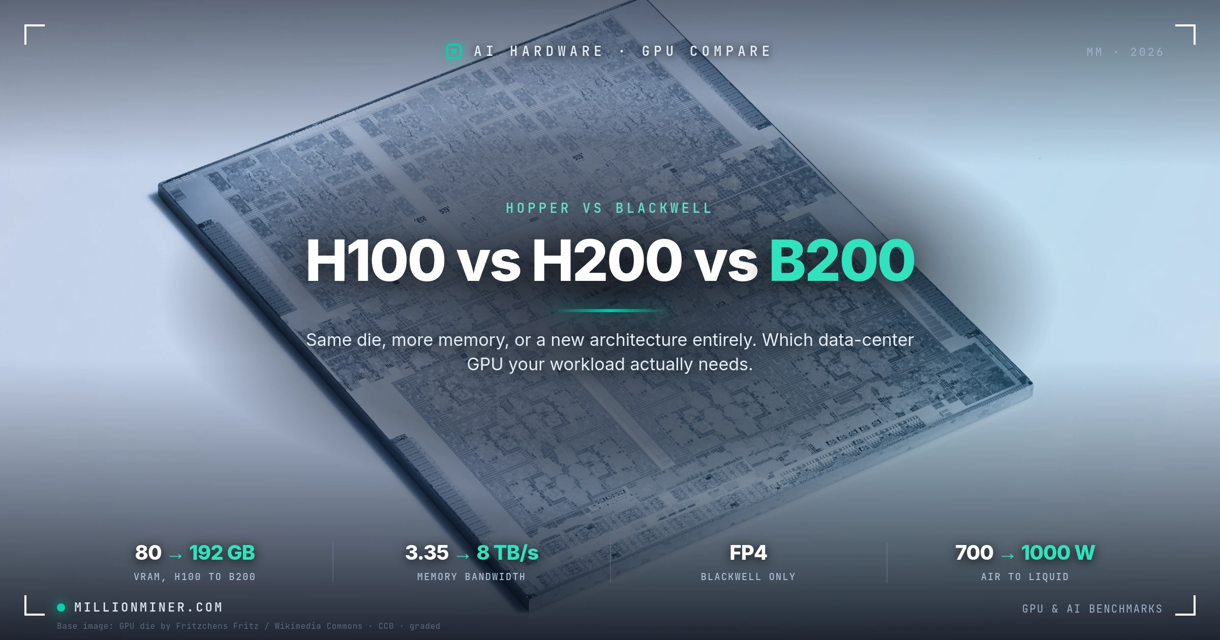 NVIDIA H100 vs H200 vs B200 Blackwell GPU comparison data center