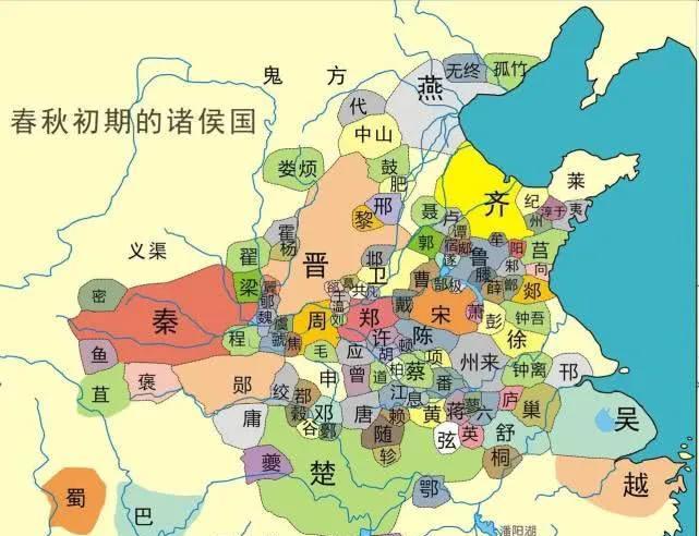春秋初期诸侯国地图