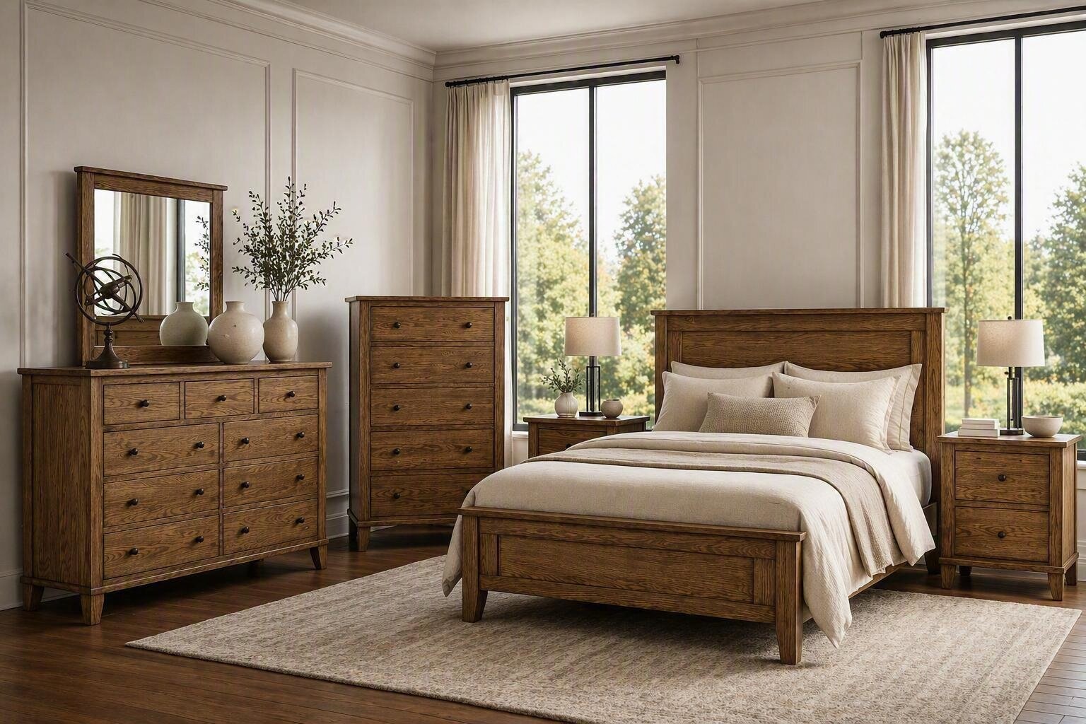 Solid oak bedroom collection