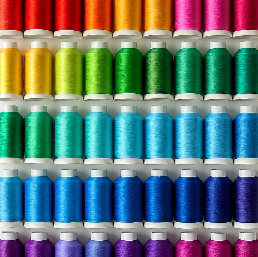 Colorful Thread Spools