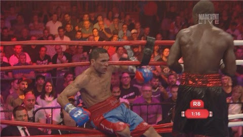 Mundine knocked down