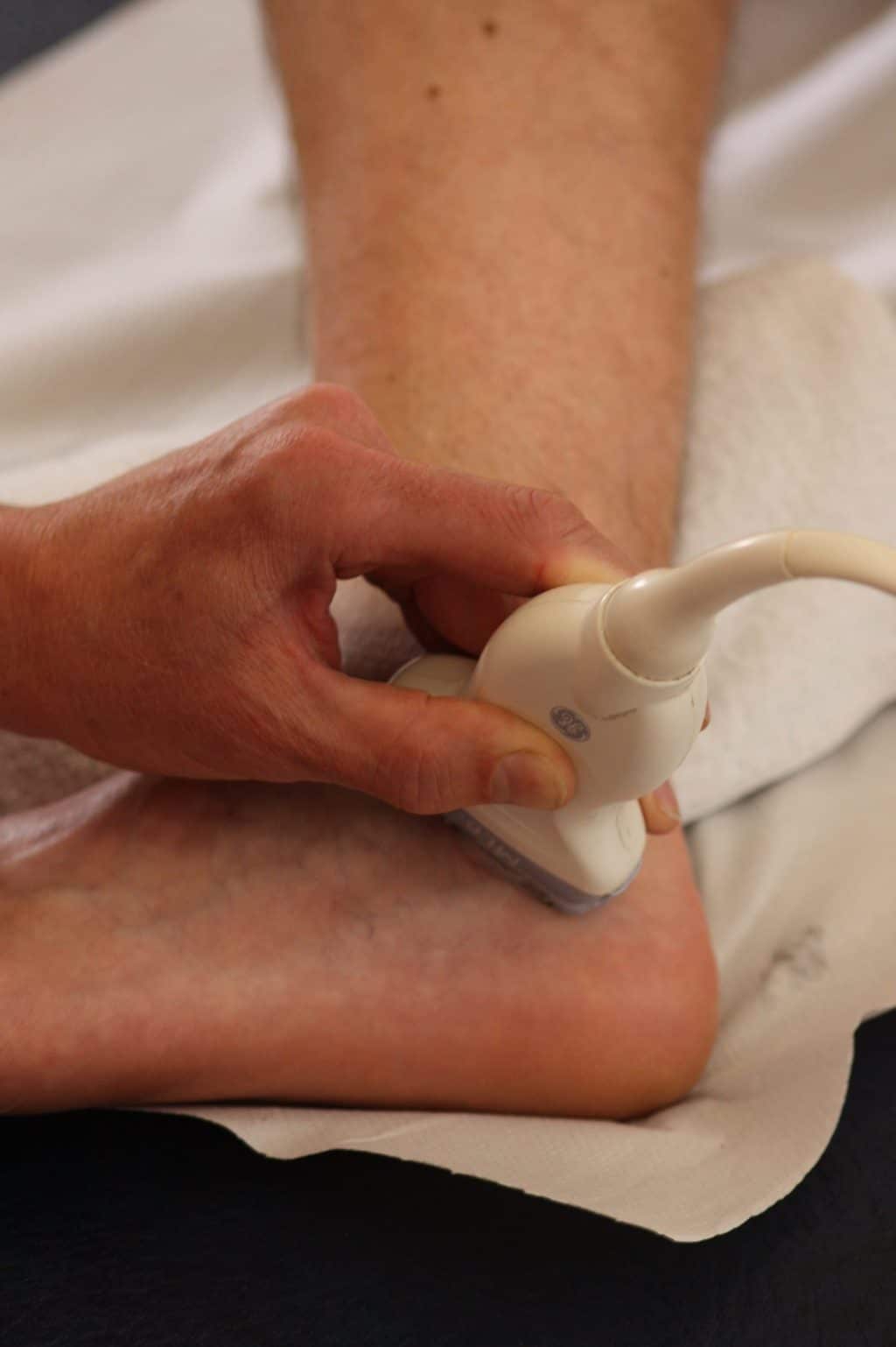 Ankle and foot ultrasound diagnostic scan