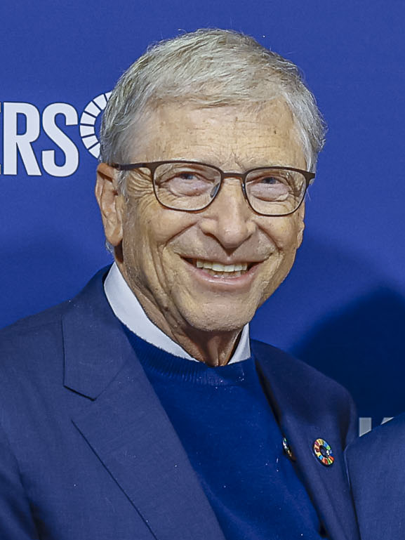 Retrato oficial de Bill Gates, fundador da Microsoft