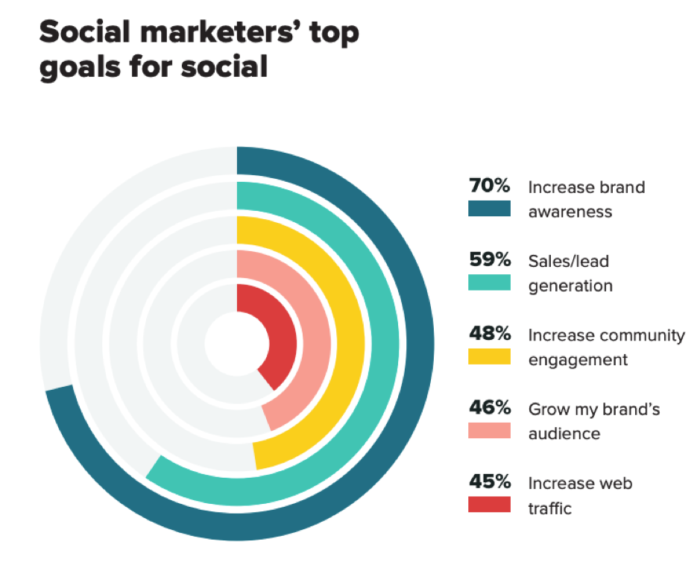 Social Media Marketers Top Goals