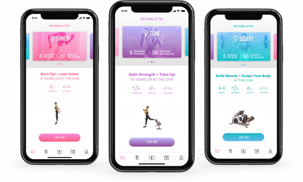 Fitness apps on smartphones