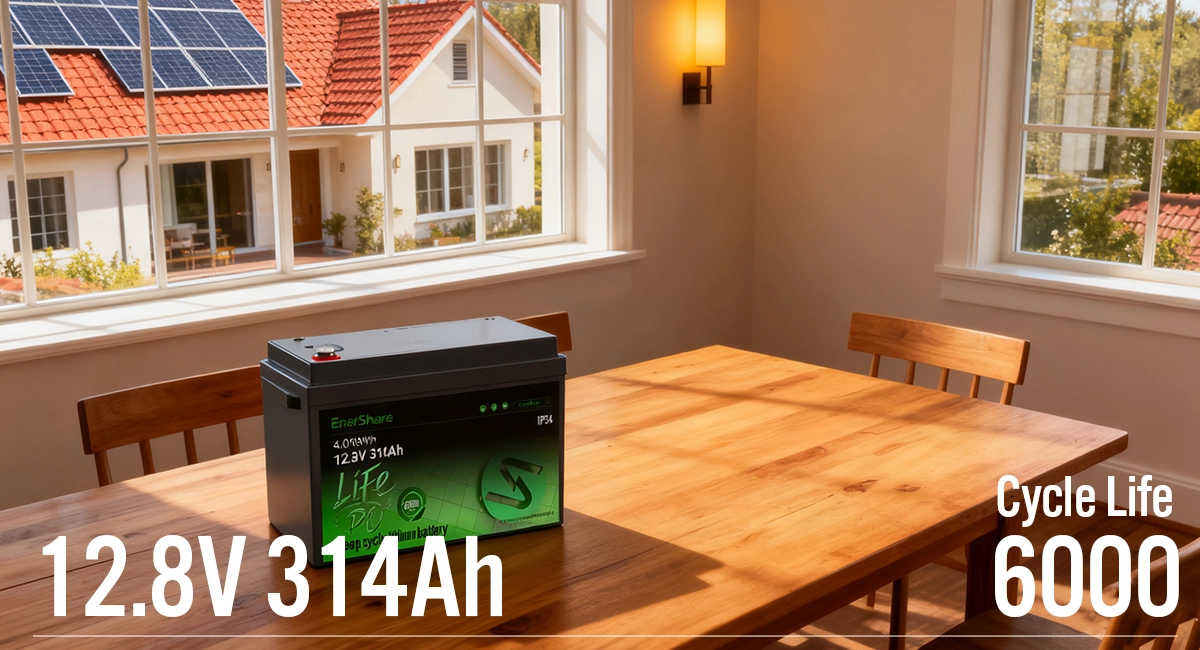 EnerShare 12.8V 314Ah LiFePO4 battery